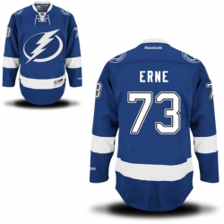 Adam Erne Women's Reebok Tampa Bay Lightning Premier Royal Blue Home Jersey