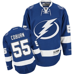 Braydon Coburn Reebok Tampa Bay Lightning Authentic Royal Blue Home NHL Jersey