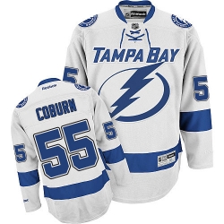 Braydon Coburn Reebok Tampa Bay Lightning Premier White Away NHL Jersey