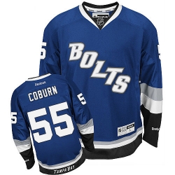 Braydon Coburn Reebok Tampa Bay Lightning Authentic Royal Blue Third NHL Jersey