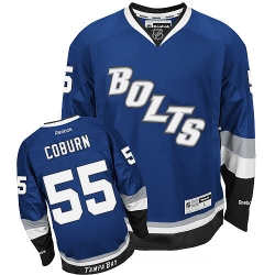 Braydon Coburn Reebok Tampa Bay Lightning Premier Royal Blue Third NHL Jersey