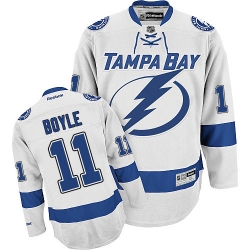 Brian Boyle Reebok Tampa Bay Lightning Authentic White Away NHL Jersey