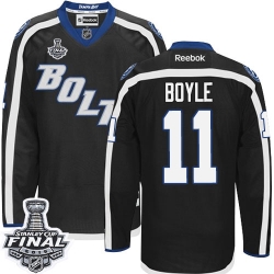 Brian Boyle Reebok Tampa Bay Lightning Premier Black New Third 2015 Stanley Cup Patch NHL Jersey