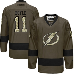 Brian Boyle Reebok Tampa Bay Lightning Authentic Green Salute to Service NHL Jersey