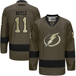 Brian Boyle Reebok Tampa Bay Lightning Premier Green Salute to Service NHL Jersey