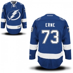 Adam Erne Youth Reebok Tampa Bay Lightning Authentic Royal Blue Home Jersey