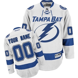Reebok Tampa Bay Lightning Customized Premier White Away NHL Jersey