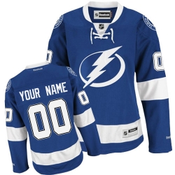 Women's Reebok Tampa Bay Lightning Customized Premier Royal Blue Home NHL Jersey