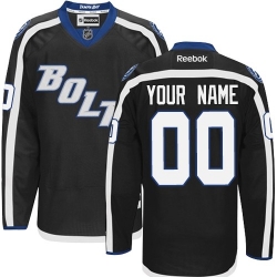 Reebok Tampa Bay Lightning Customized Authentic Black New Third NHL Jersey