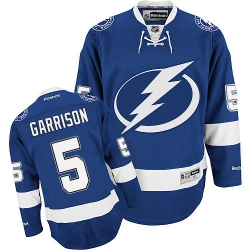 Jason Garrison Reebok Tampa Bay Lightning Authentic Royal Blue Home NHL Jersey