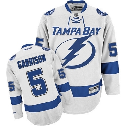 Jason Garrison Reebok Tampa Bay Lightning Authentic White Away NHL Jersey