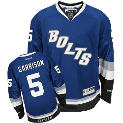 Jason Garrison Reebok Tampa Bay Lightning Premier Royal Blue Third NHL Jersey