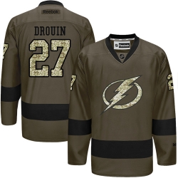 Jonathan Drouin Reebok Tampa Bay Lightning Premier Green Salute to Service NHL Jersey