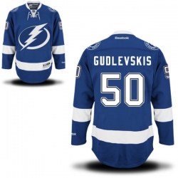 Kristers Gudlevskis Women's Reebok Tampa Bay Lightning Authentic Royal Blue Home Jersey