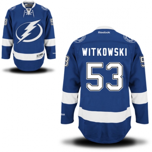 Luke Witkowski Reebok Tampa Bay Lightning Premier Royal Blue Home Jersey