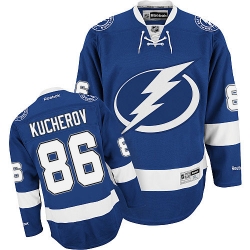 Nikita Kucherov Reebok Tampa Bay Lightning Premier Royal Blue Home NHL Jersey