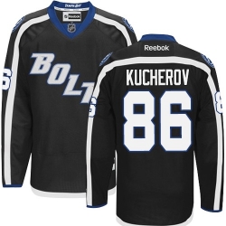 Nikita Kucherov Reebok Tampa Bay Lightning Authentic Black New Third NHL Jersey
