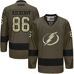 Nikita Kucherov Reebok Tampa Bay Lightning Premier Green Salute to Service NHL Jersey
