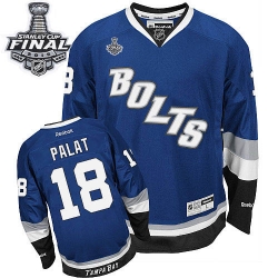 Ondrej Palat Reebok Tampa Bay Lightning Authentic Royal Blue Third 2015 Stanley Cup Patch NHL Jersey