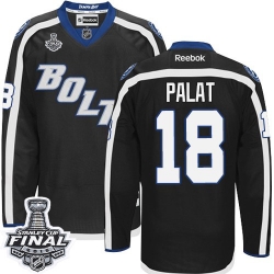 Ondrej Palat Reebok Tampa Bay Lightning Authentic Black New Third 2015 Stanley Cup Patch NHL Jersey