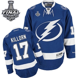 Alex Killorn Reebok Tampa Bay Lightning Authentic Royal Blue Home 2015 Stanley Cup Patch NHL Jersey