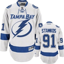 Steven Stamkos Reebok Tampa Bay Lightning Premier White Away NHL Jersey