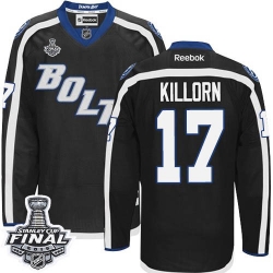 Alex Killorn Reebok Tampa Bay Lightning Premier Black New Third 2015 Stanley Cup Patch NHL Jersey