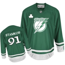 Steven Stamkos Youth Reebok Tampa Bay Lightning Premier Green St Patty's Day NHL Jersey