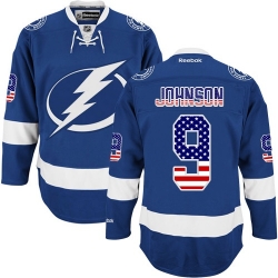 Tyler Johnson Reebok Tampa Bay Lightning Authentic Royal Blue USA Flag Fashion NHL Jersey