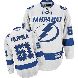 Valtteri Filppula Reebok Tampa Bay Lightning Authentic White Away NHL Jersey