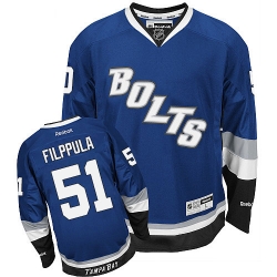 Valtteri Filppula Reebok Tampa Bay Lightning Premier Royal Blue Third NHL Jersey