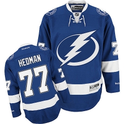 Victor Hedman Reebok Tampa Bay Lightning Authentic Royal Blue Home NHL Jersey