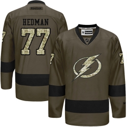 Victor Hedman Reebok Tampa Bay Lightning Authentic Green Salute to Service NHL Jersey