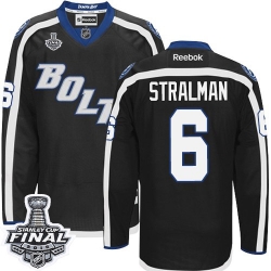Anton Stralman Reebok Tampa Bay Lightning Authentic Black New Third 2015 Stanley Cup Patch NHL Jersey