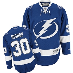 Ben Bishop Reebok Tampa Bay Lightning Premier Royal Blue Home NHL Jersey