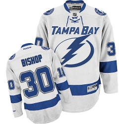 Ben Bishop Reebok Tampa Bay Lightning Authentic White Away NHL Jersey