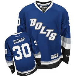 Ben Bishop Reebok Tampa Bay Lightning Authentic Royal Blue Third NHL Jersey