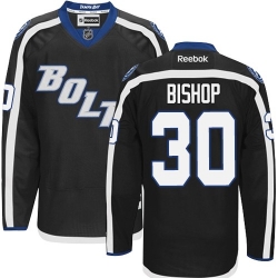 Ben Bishop Reebok Tampa Bay Lightning Authentic Black New Third NHL Jersey