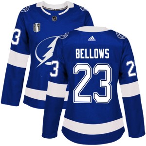 Brian Bellows Women's Adidas Tampa Bay Lightning Authentic Blue Home 2022 Stanley Cup Final Jersey