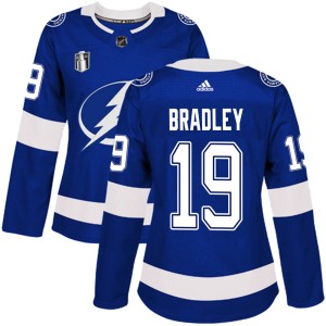 Brian Bradley Women's Adidas Tampa Bay Lightning Authentic Blue Home 2022 Stanley Cup Final Jersey