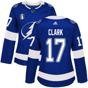 Wendel Clark Women's Adidas Tampa Bay Lightning Authentic Blue Home 2022 Stanley Cup Final Jersey