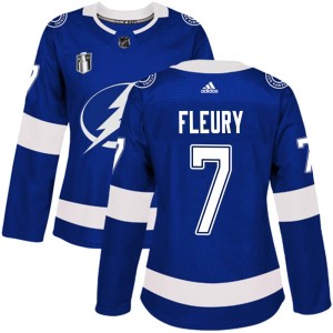 Haydn Fleury Women's Adidas Tampa Bay Lightning Authentic Blue Home 2022 Stanley Cup Final Jersey