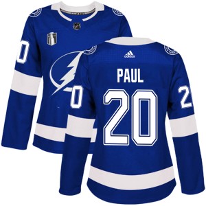 Nicholas Paul Women's Adidas Tampa Bay Lightning Authentic Blue Home 2022 Stanley Cup Final Jersey