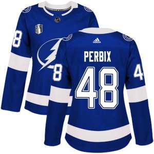Nick Perbix Women's Adidas Tampa Bay Lightning Authentic Blue Home 2022 Stanley Cup Final Jersey