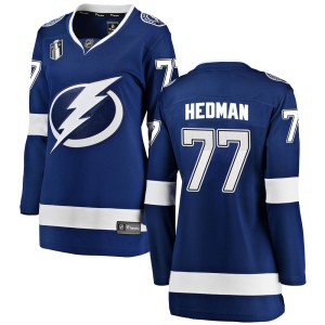 Victor Hedman Women's Fanatics Branded Tampa Bay Lightning Breakaway Blue Home 2022 Stanley Cup Final Jersey