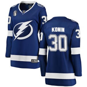 Kyle Konin Women's Fanatics Branded Tampa Bay Lightning Breakaway Blue Home 2022 Stanley Cup Final Jersey