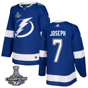 Mathieu Joseph Youth Adidas Tampa Bay Lightning Authentic Blue Home 2020 Stanley Cup Champions Jersey