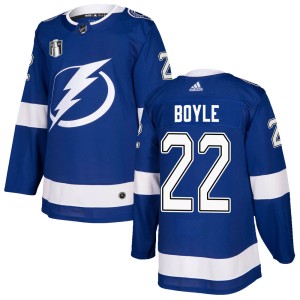 Dan Boyle Men's Adidas Tampa Bay Lightning Authentic Blue Home 2022 Stanley Cup Final Jersey