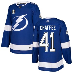 Mitchell Chaffee Men's Adidas Tampa Bay Lightning Authentic Blue Home 2022 Stanley Cup Final Jersey