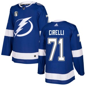 Anthony Cirelli Men's Adidas Tampa Bay Lightning Authentic Blue Home 2022 Stanley Cup Final Jersey